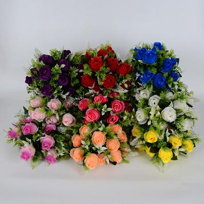 12 Heads Real Happy Flower Mini 9 Colors Natural Simulated Rose Photography Photo Gift Valentine's Day Flowers Home Decorative