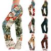 Women's Christmas Print Casual Pants with No Pockets for Holiday Lounging and Everyday Wear