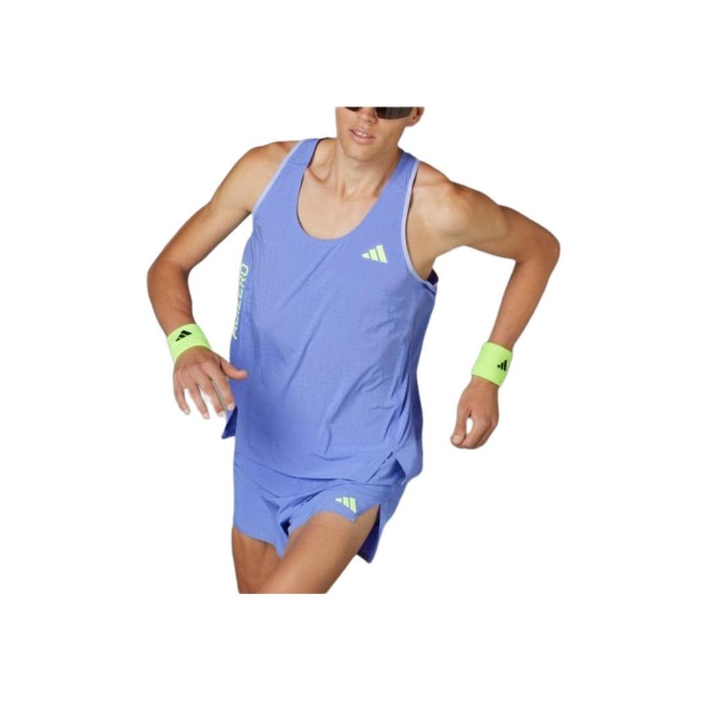 Adidas Adizero Letter Round Neck Slim Fit Comfortable Reflective Vest Men Tops Cobalt-Blue IX2810