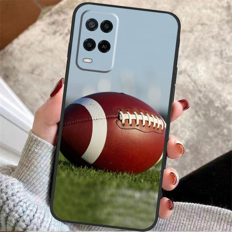 Rugby Ball Kit Team Case For Oppo A5 Pro A38 A58 A78 A98 A54 A74 A94 A18 A57 A17 A77 A80 A60 A40 A96 A76 A16 A15
