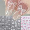 3 Sheets 3D Nail Ribbons Stickers Bows Nail Charms Cute Bowknot Decals Y2K Nail Design Siders Kawaii Manicure Accessories