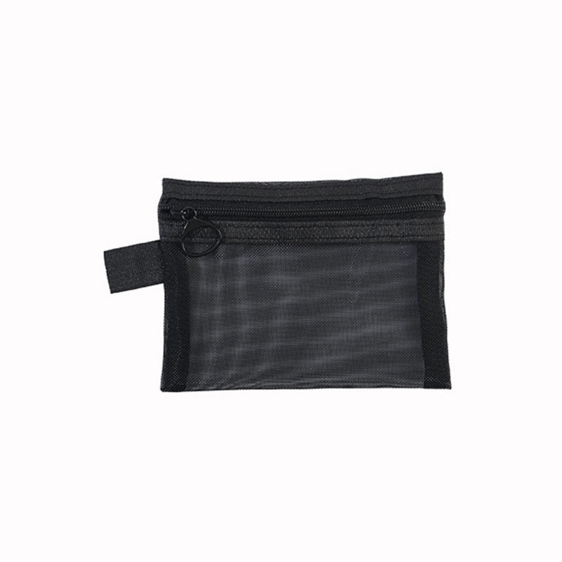 1pcs Transparent Mesh Zipper Cosmetic Bag Women Necessary Organizer Fashion Small Large Black Toiletry Bags Makeup Pouch Case