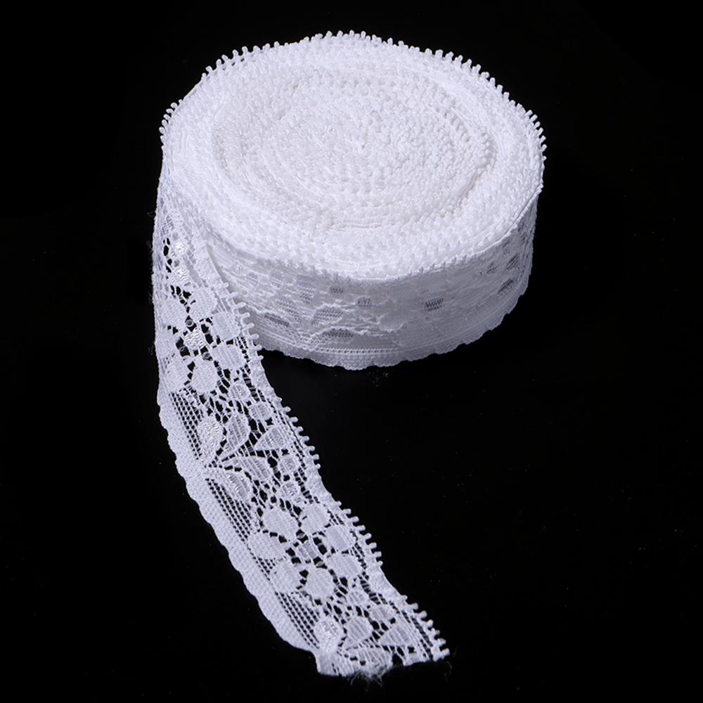 10Yards/Roll 2cm Lace Ribbon Hollow Out Lace Trim Ribbon For DIY Christmas Wedding Party Garment Sewing Gifts Wrapping Decor