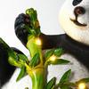 Panda Statue Solar Bamboo Light Resin Sculpture Waterproof Solar Garden Decor Indoor Outdoor Porch Patio Lawn Yard Decoration
