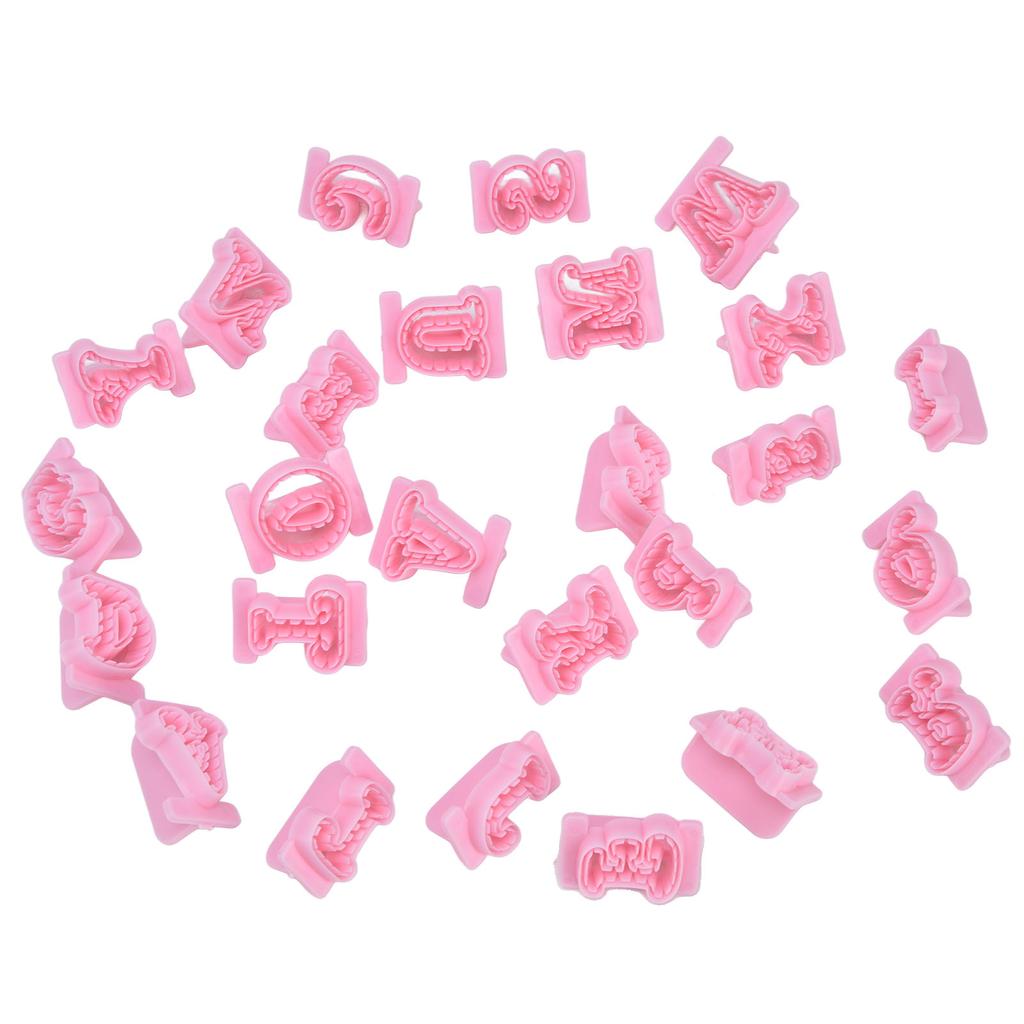 26 Stück Fondant Kuchenform Weich Leicht Entformbar Hitzebeständig Zahlen Kuchenform für Kekse Schokolade Süßigkeiten Großbuchstaben