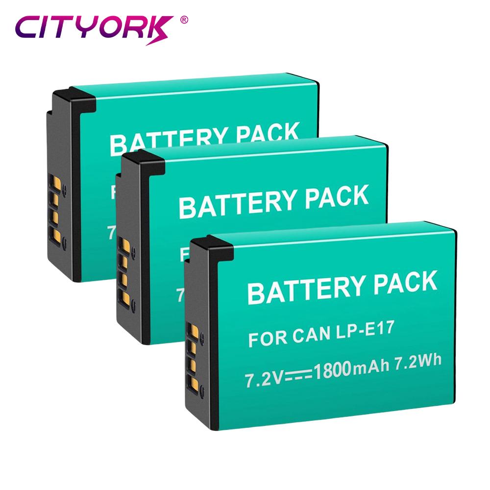 1800mAh LPE17 LP E17 LP-E17 Battery +LCD USB Charger For Canon EOS RP 200D M3 M6 750D 760D T6i T6s 800D 8000D Kiss X8i Camera