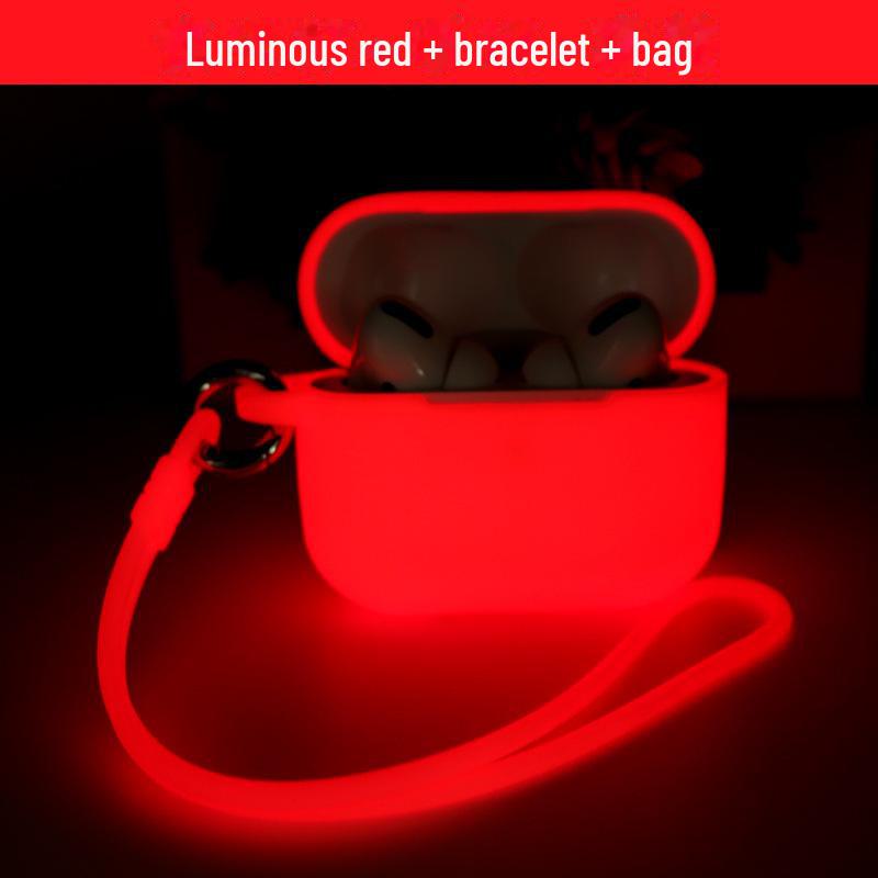 

Светящийся мягкий защитный чехол для AirPods Pro - чехол для наушников Apple Anti-Fall AirPods Pro красный
