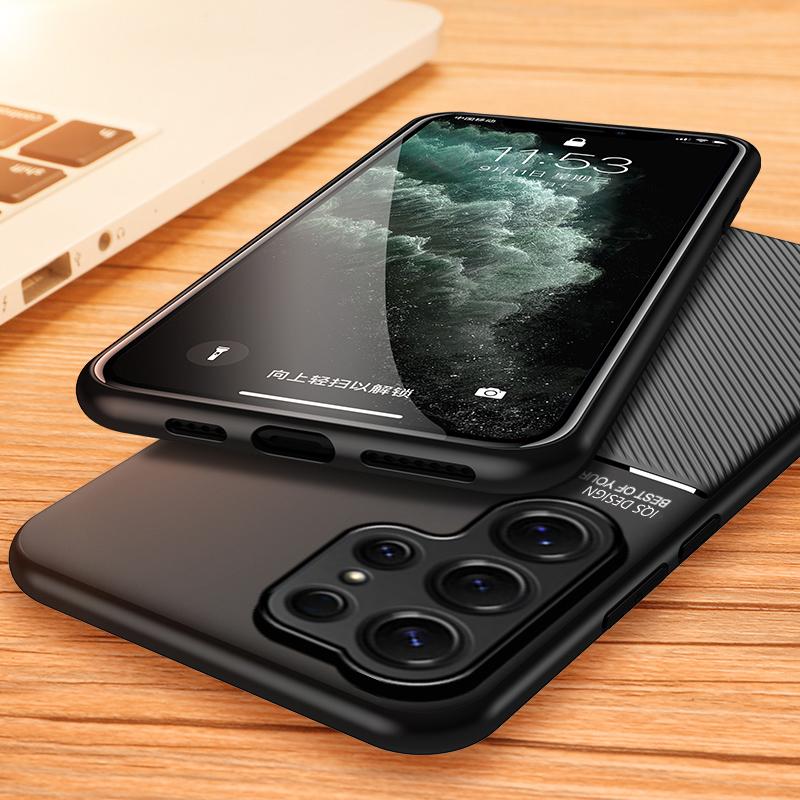 Leather Texture Magnet Case For Samsung Galaxy S26 S25 S24 S23 S22 Ultra Plus S25EDGE S24FE S23FE S25FE Car Magnetic Cover