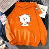 Women Hoodies Kawaii Peach Cat Cartoon Print Sweatshirt Mochi Heart Love Winter Cartoon Sudadera Clothing