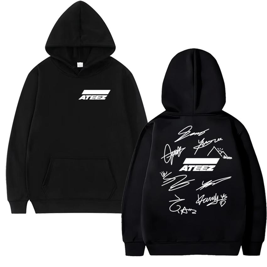 2025 Korea Kpop Ateez The World Ep.fin Will Double Sided printed Hoodie Men women fashion Y2k Sweatshirt Unisex Fleece pullover