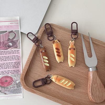 Brot Bär Schlüsselanhänger Niedliches Brot Welpe Anhänger Katze Tasche Hängend Kätzchen Hase Hund Harz Kreativer Schlüsselring Rucksack Deko