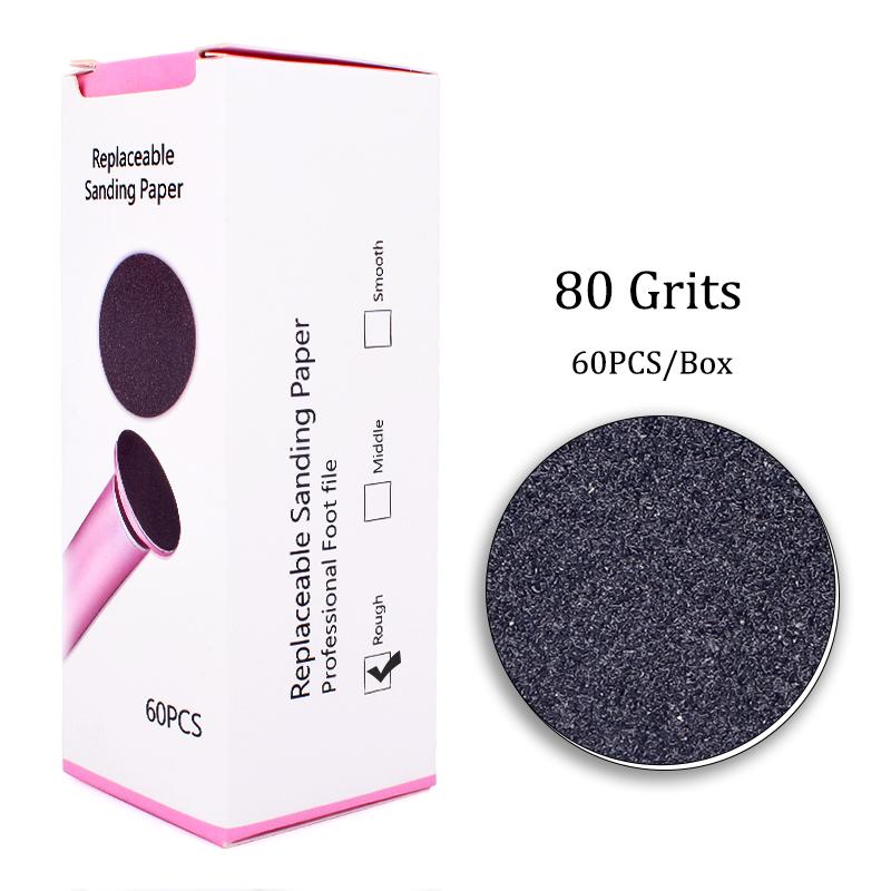 

60 шт./лот сменный диск наждачной бумаги шлифовальная бумага аксессуар для электрического инструмента для удаления мозолей на ногах педикюрная пилка для ног 60 шт.