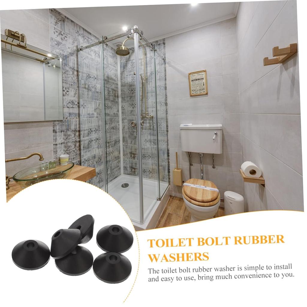 20pcs Toilet Bolt Rubber Washers Leak Conical Washers for Toilet Tank Screws Durable and Easy to Install Rubber Sealing Gaskets for Water Stop Effect