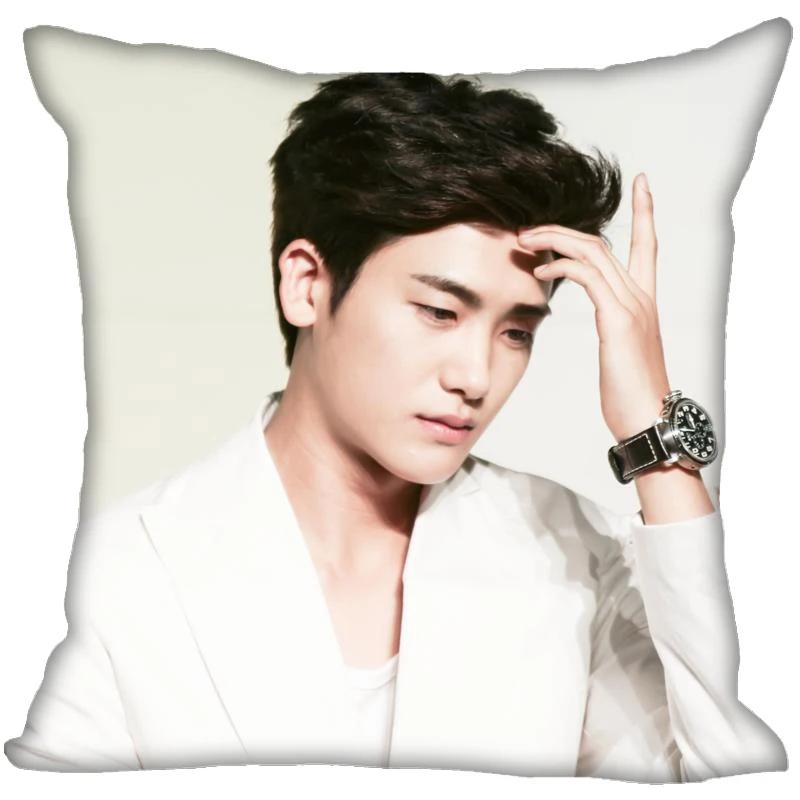 Park Hyung Sik Kpop Style Pillow Case For Home Decorative Pillows Cover Invisible Zippered Throw Pillowcases 45X45Cm Peach skin 18*18(CM)-1Pcs