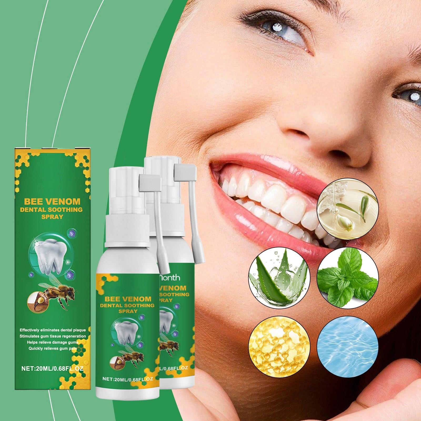 

Спрей для ухода за полостью рта Bee Soothing Spray Успокаивающий спрей для полости рта Разлагает зубной налет Снимает воспаление и покраснение 20 мл One Size