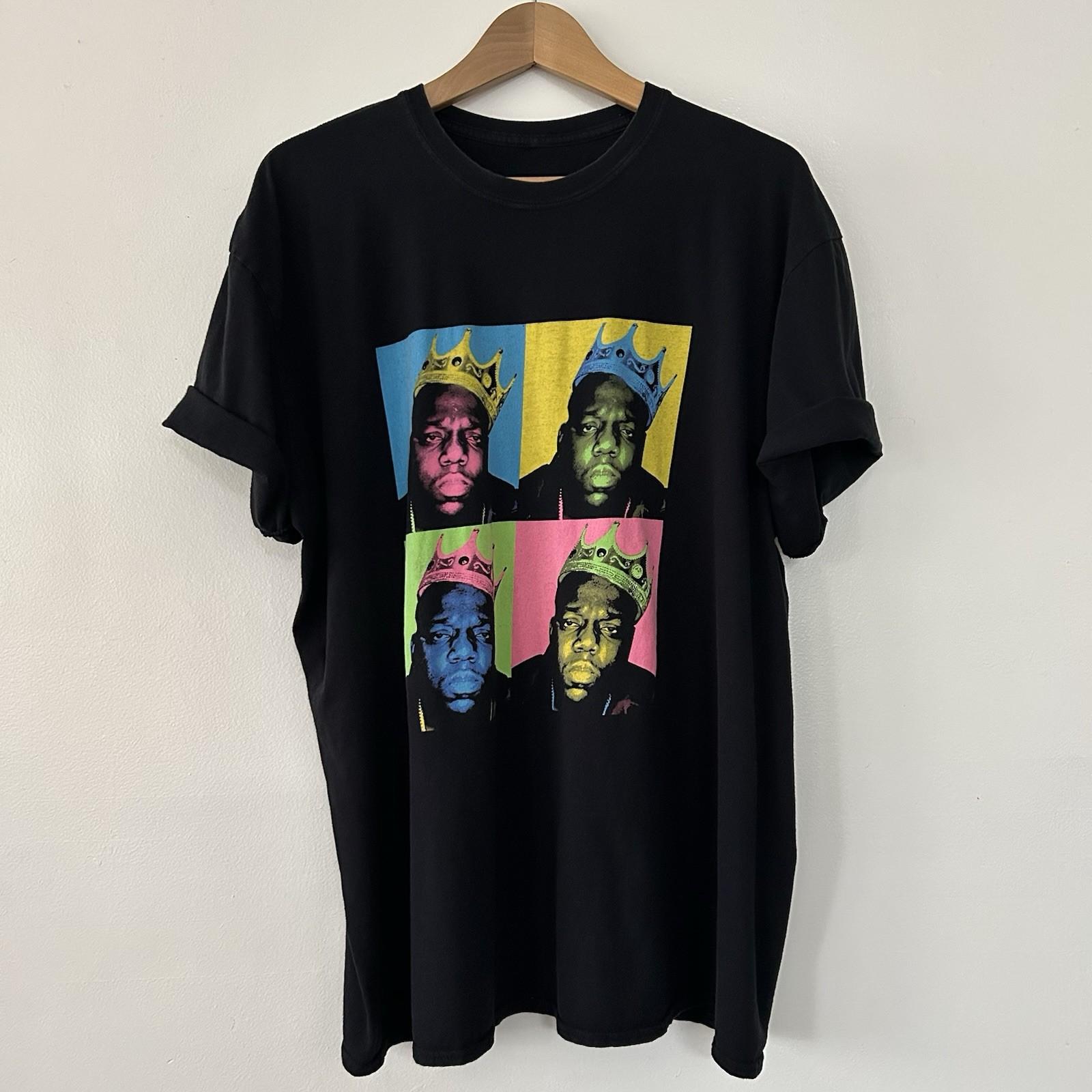 The Notorious BIG Biggie T-shirt 100% Cotton Black Mens Unisex Size 2XL S