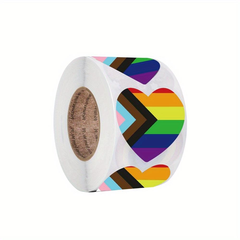 500pcs/ Roll LGBT Pride Month Love Valentine's Day Stickers Sealing Stickers Bisexual Lesbian Transgender Gift Decoration Stickers