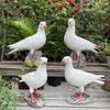 Resin White Pigeon Figurine for Outdoor Garden Decoration