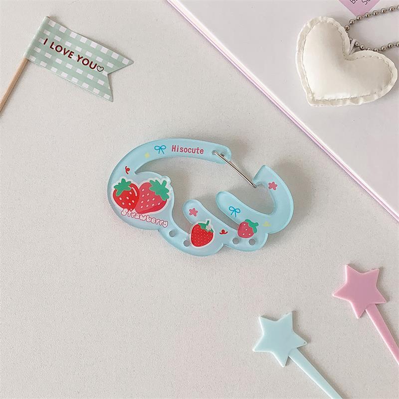 

Cute Wing Shape Carabiner Mountaineering Buckle Acrylic Candy Color Doll Pendant Buckle Keychain Multipurpose Keyring Hook Gift