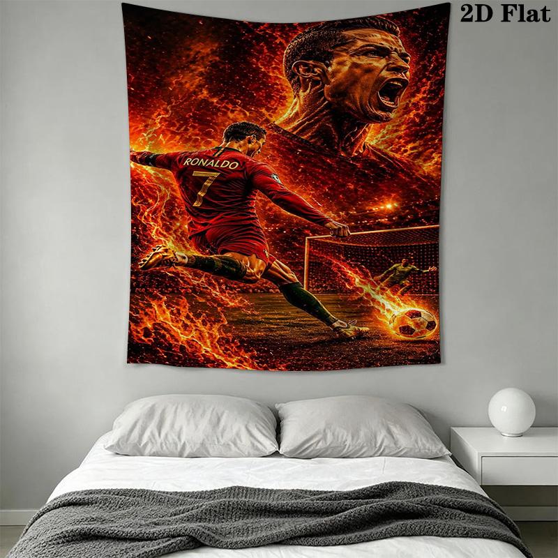 Portugal'S Fire Soccer Passion Ignites Threepiece Set 1 Duvet Cover 2 Pillowcase Without Core Christmas Birthday Gift