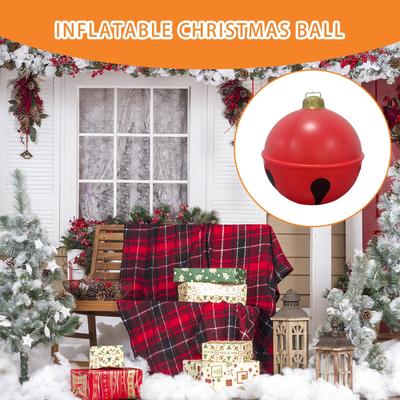 60cm Giant Inflatable Christmas Balls PVC Giant Big Large Balls Xmas Tree Decorations Toy Outdoor Xmas Holiday Yard Lawn Balls