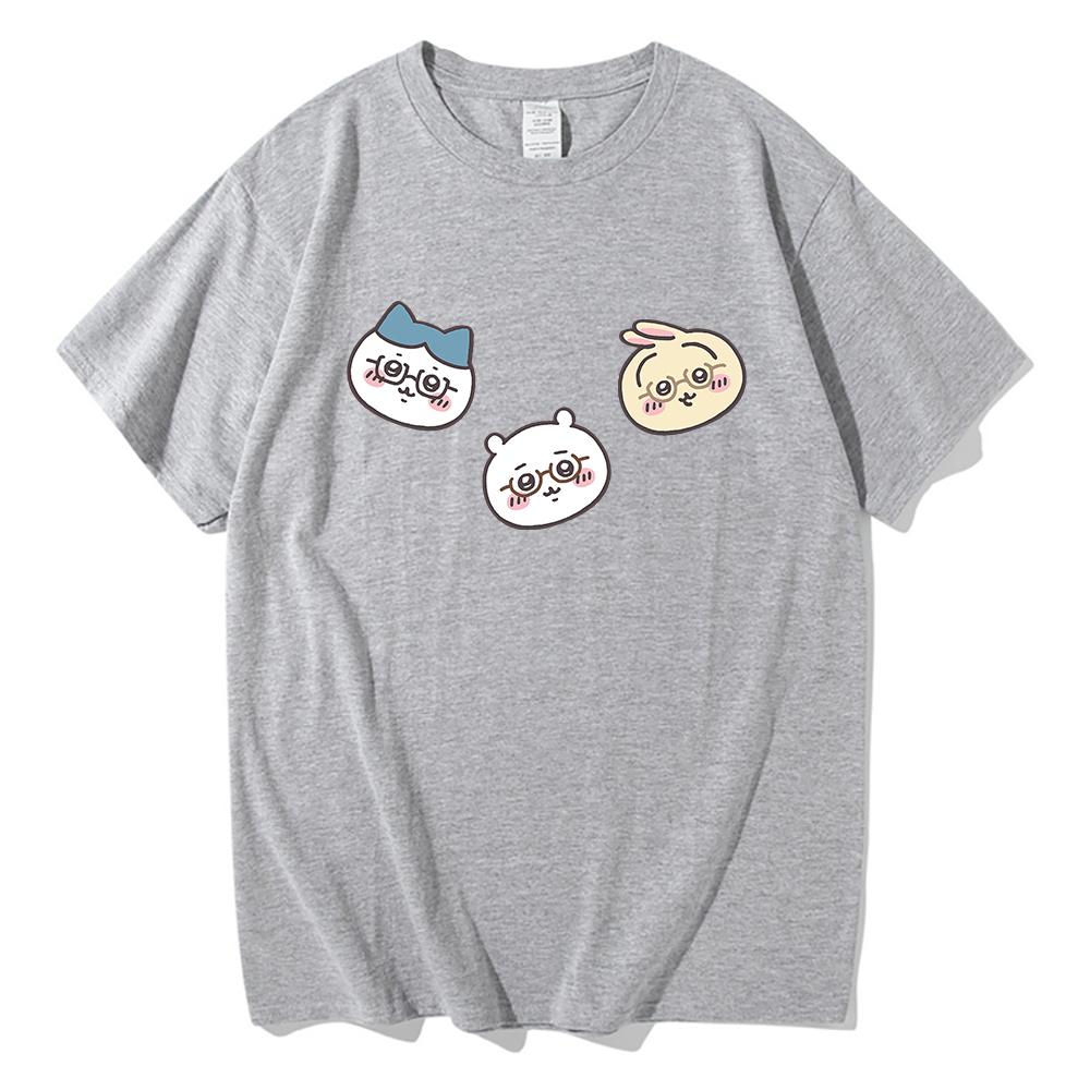 Cute Chiikawa T Shirt Unisex /Women Harajuku Aesthetic Graphic Kawaii Tshirt Unisex Japanese Anime Cartoon Oversize Cotton Tee Shirt