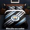 Manchester City Design Bed Bedding Set 1 Duvet Cover + 2 Pillowcases Soft Breathable Household Bed Linens