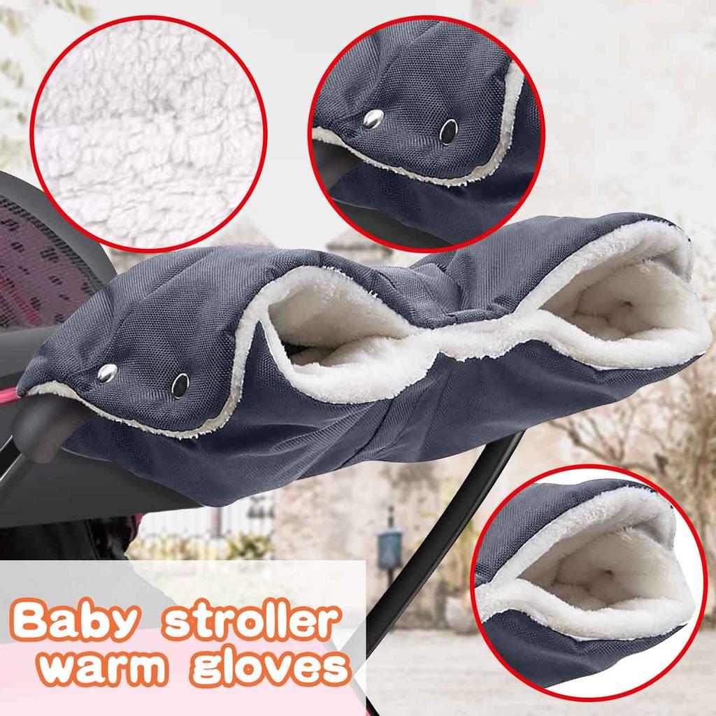 Fleece Hand Warmers Are , Windproof And Antifreeze Baby Trolley Gloves