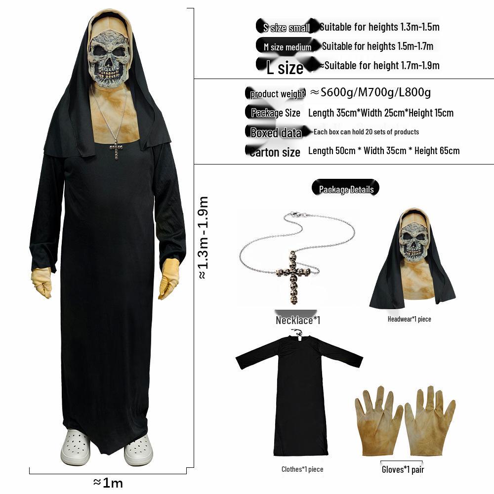 Burnt Zombie Costume Set: Halloween Masquerade Party and Haunted House Props
