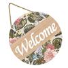 Wooden Welcome Sign Round Core for Decoration Hanging Pendant