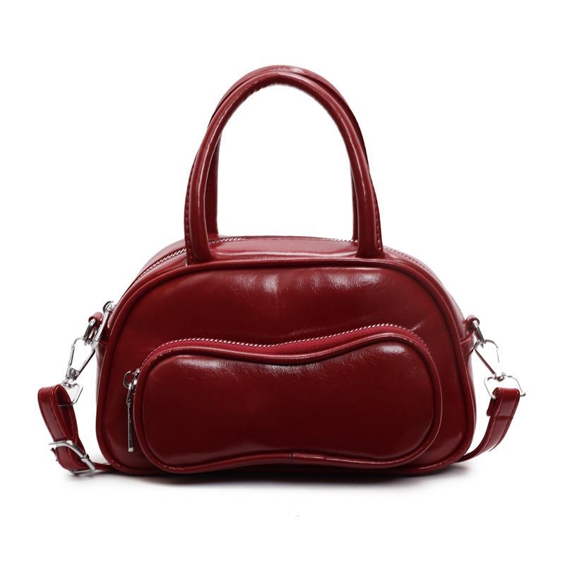 Early Spring High-grade Texture Handbag Women's New Solid Color Small Fresh and Fashionable Shoulder Messenger Bag