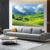VIKAMA Alpenthal Wandteppich Bergwiesen Landschaft Wanddekoration Wohnzimmer Schlafzimmer Studentenwohnheim Wandteppich Heimdekoration