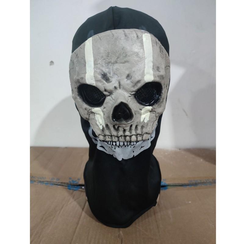 Skull Ghost Latex Mask Headgear - Call of Duty MWII Cosplay