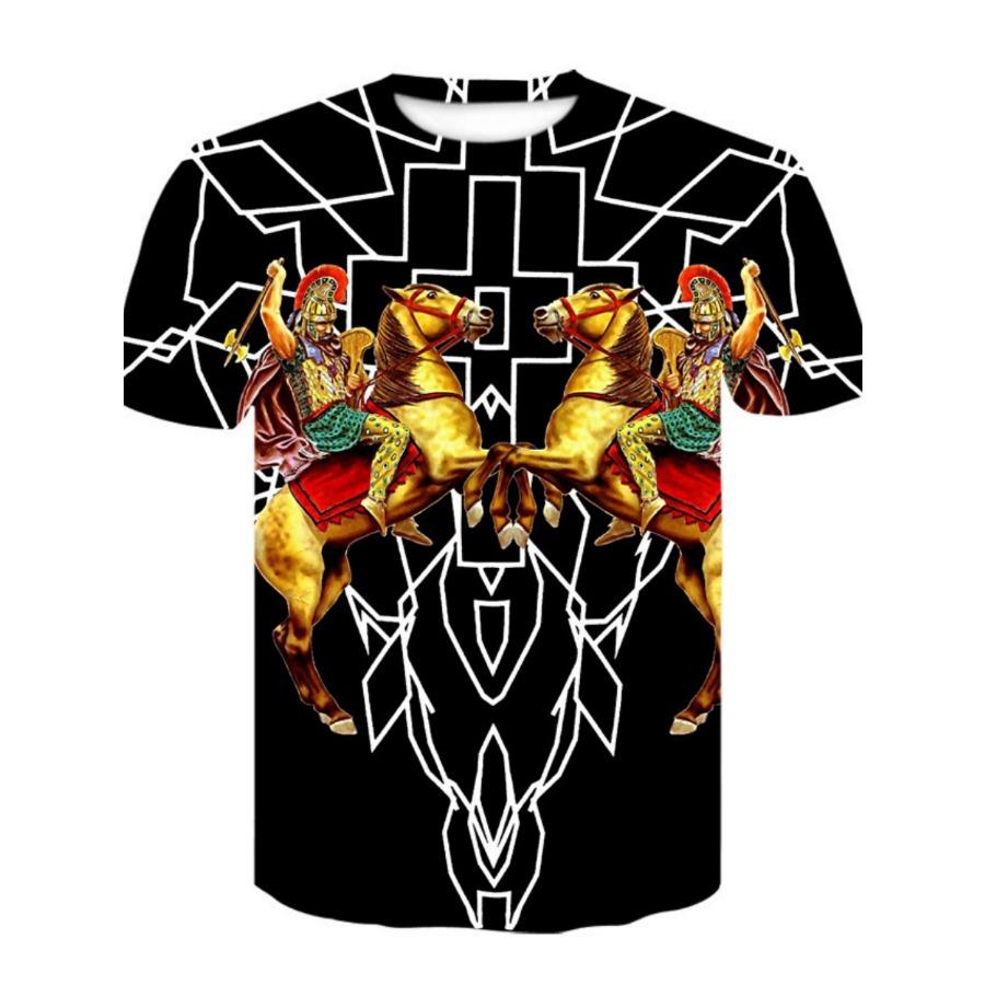 

Футболка с коротким рукавом, напечатанная на 3D-принтере, летняя дышащая полиэстеровая, простой топ с круглым вырезом S