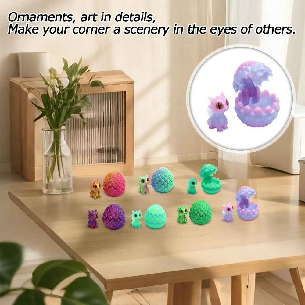 Creative 3D Printed Dragon Egg Cute Simulation Animal Model  Home Decoration