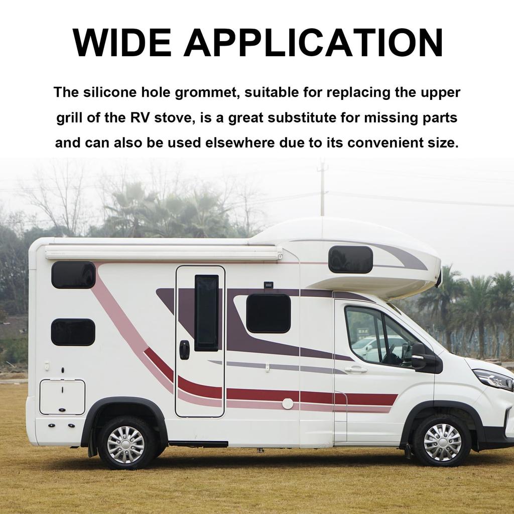 30pcs Motorhome Rubber Grommets - 5mm Pot Supports/Feet/Plugs for Dometic/Smev/Thetford