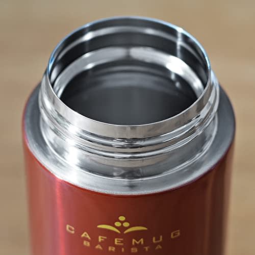 PEARL METAL 500ml Water Bottle, Lightweight Stainless Steel Mug, Coffee Cherry Design, Perfect for Baristas, HB-2610