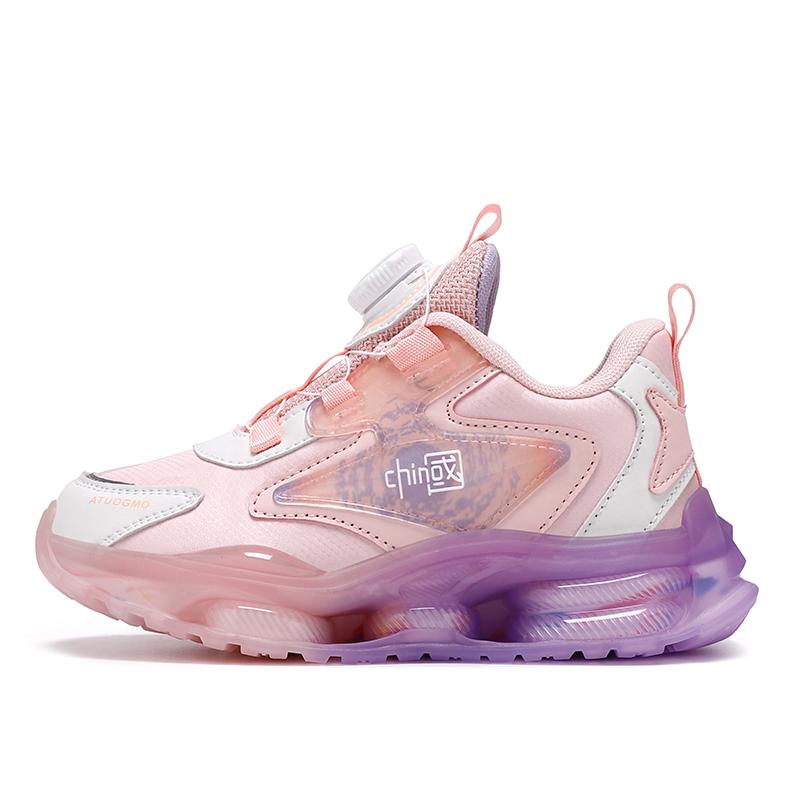 Children's Shoes  Fall rotary button breathable teen girls Shoes Sneakers Student springback running shoes