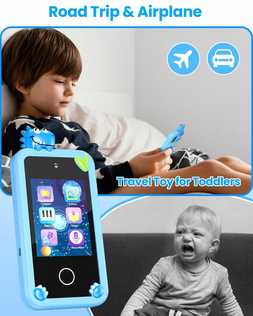 32G Kids Smartphone Baby Mobile Phone Kids Kids Phone Educational Toy Inch Mobile Smartphone for Dual MP3 Music Torch Boys and Storytelling Mobile