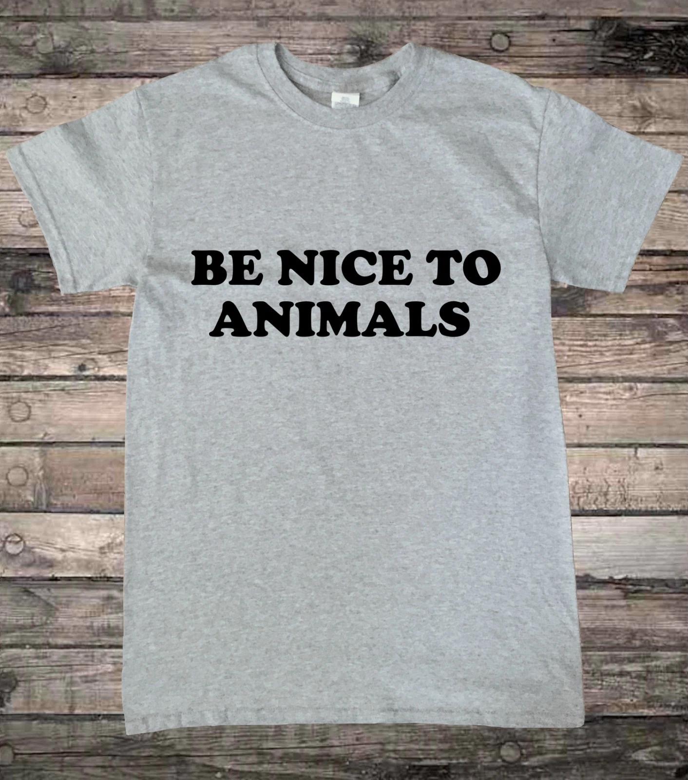 Be Nice to Animals Animal Lover Veggie T-Shirt XL
