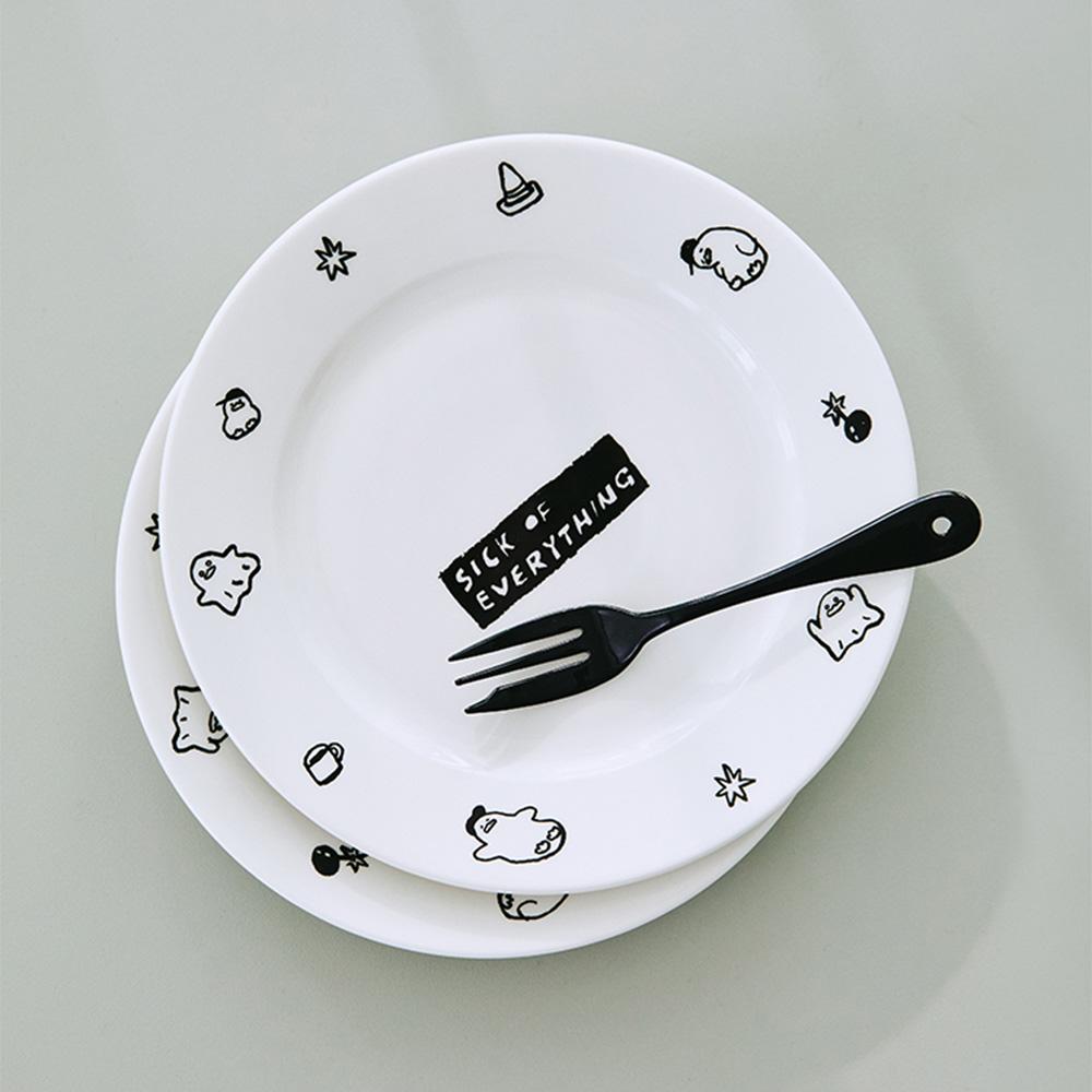 Line Friends Ssebonrama  Sick of Everything  Character Sketch Plate
