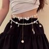 Elegant Double Layer Seashell Waist Chain Conch Pendant Belly Chain Ocean Themed Body Chain  Women