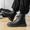 Brand Men Leather High-Top Skateboarding Shoes Men's Sneakers Male Fashion Non-Slip Sport Shoes  Mens Footwear