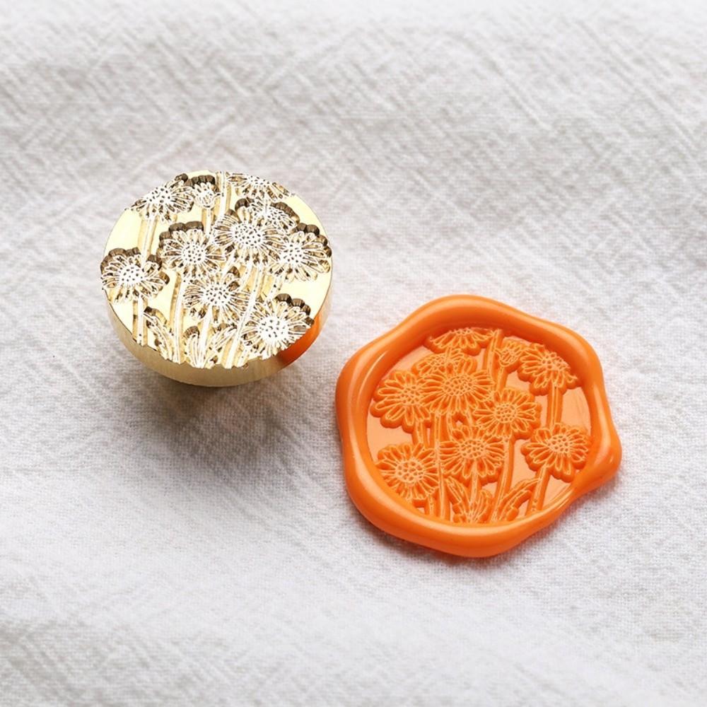 Round Scrapbooking Sealing Wax Brass Sealing Wax Stamp Head  Gift Packaging Cards