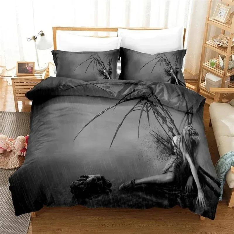 3D Print Angel Bedding SetDuvet Cover Comforter Bed Set Quilt Cover PillowcaseKing Queen Twin Size Boys Girls Adults