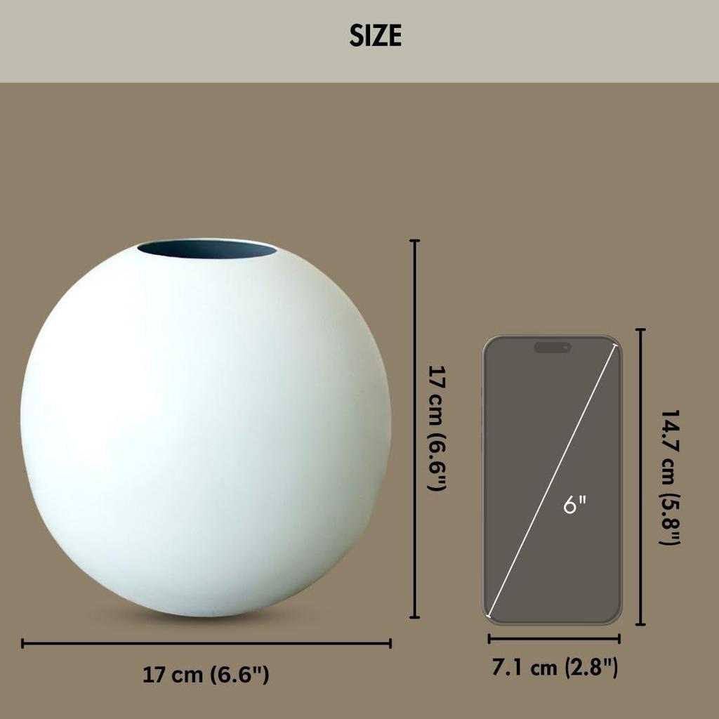 Metal Ball Vase for Home Decor|Round Flower Pot for Bedroom Living Room Office Wedding| | Best Gift |
