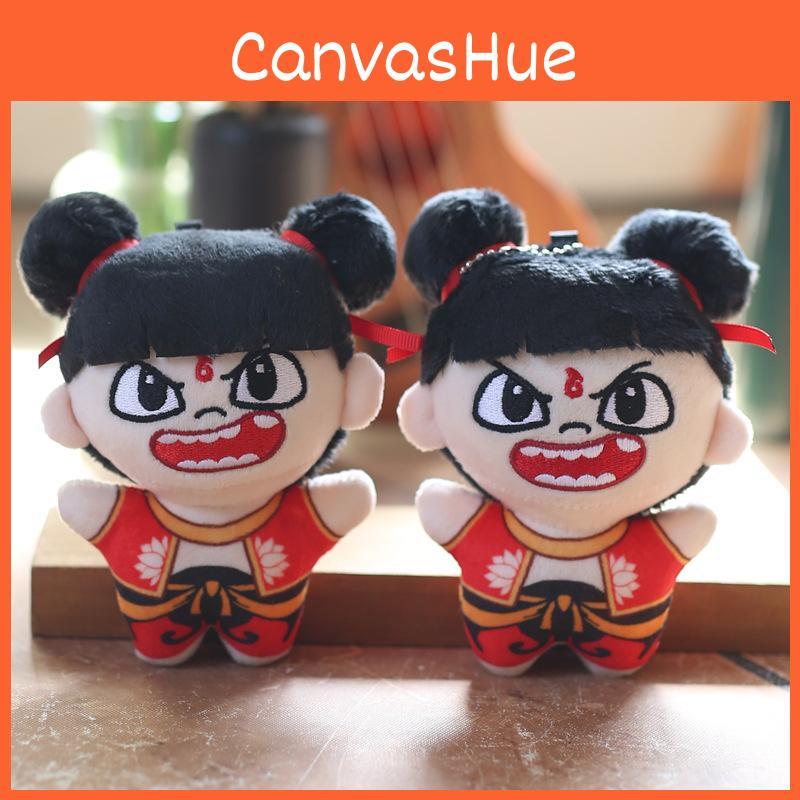 Plush Stuffed Nezha Doll Keychain Toy Backpack Decor Gift For Kids Girls Boys