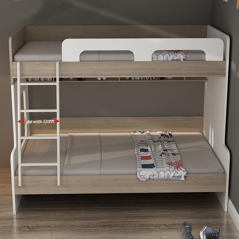 Customizable Iron Bunk Bed with Hanging Ladder and Staircase for Kids, Dormitory, or Home Use