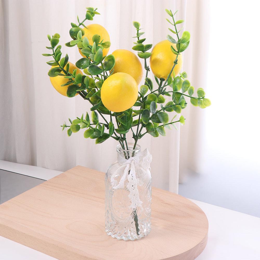 DIY Artificial Lemon Branches Handmade Fake Plants Simulation Lemon Fruit Wedding Party Supplies