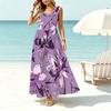 Floral A-Line Maxi Dress Comfy Fabric Summer Resort Wear,Perfect for Beach Vacations Casual Occasions
